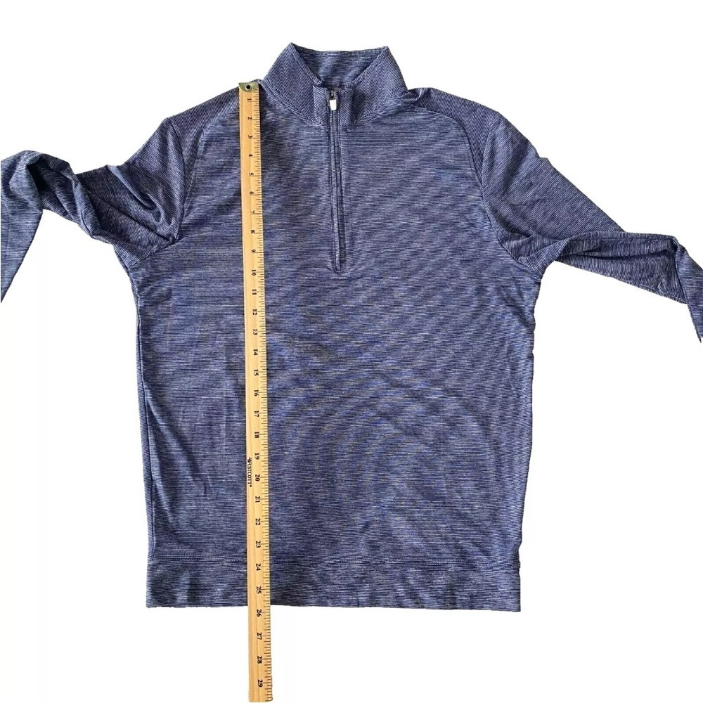 Johnnie-O Vaughn Striped PREP-Formance 1/4 Zip Pullover Mens S in Twilight Blue - Picture 10 of 10